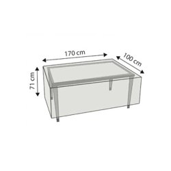 Schutzhülle Deluxe rechteckiger Tisch,ca.170x100x71