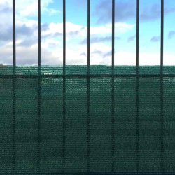 Wind- u. Sichtschutznetz inkl. Befestigungsmaterial 1,5 m Breite x 10 Meter grüne Kordel