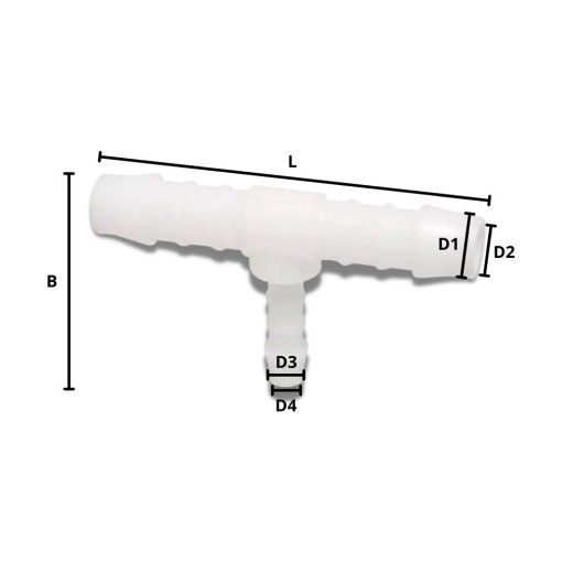 Schlauchverbinder T-Stück 9 mm POM Kunststoff, 1,09 €