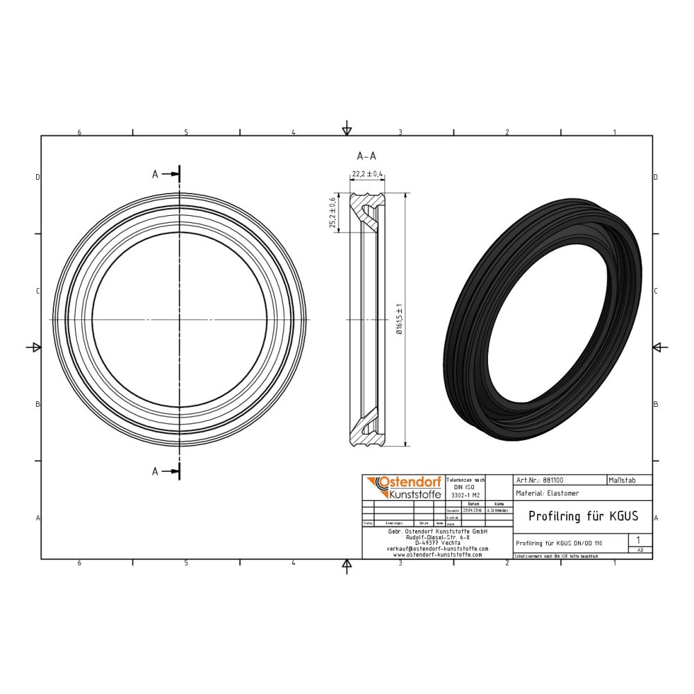 Profilring für KGUS DN/OD 110