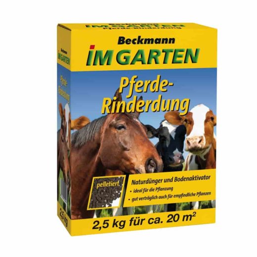 Pferde-Rinderdung pelletiert 2,5 Kg BIO Anbau geeignet