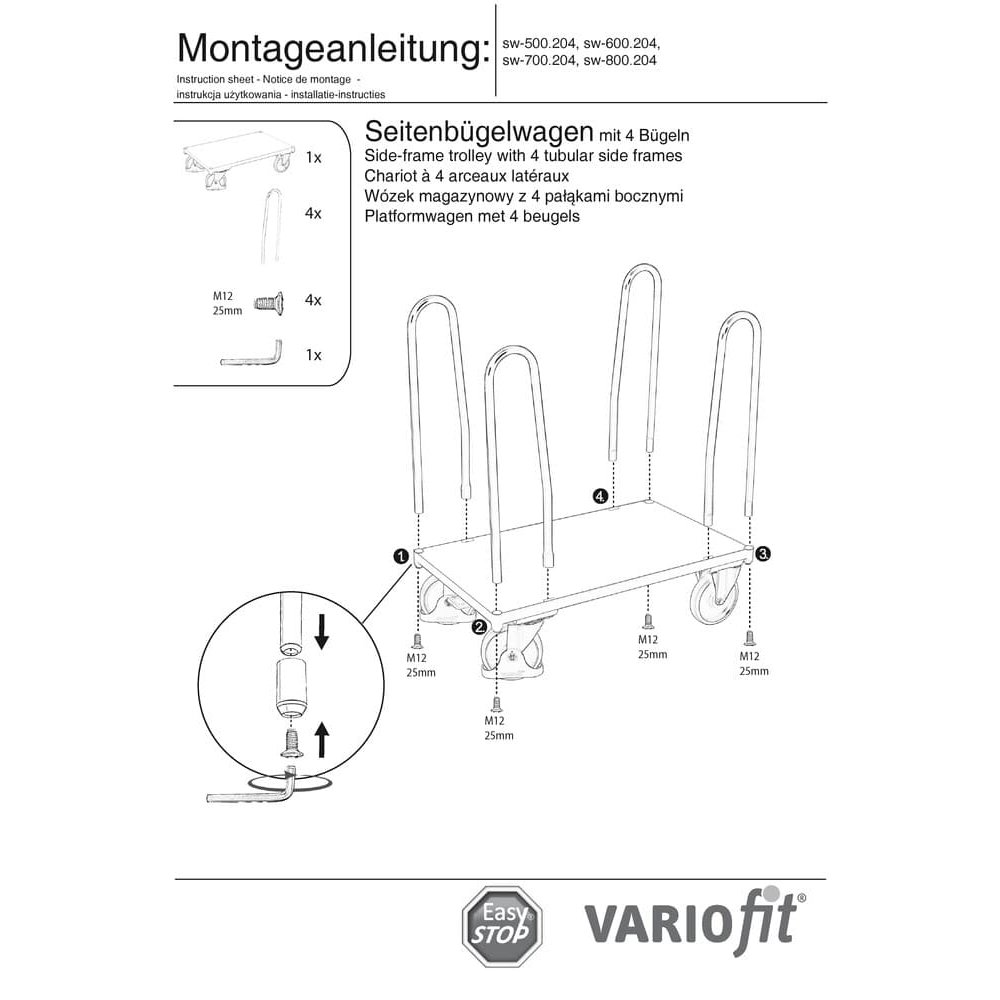 Seitenbügelwagen Typ M + EasySTOP