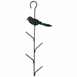 Meisenknödelhalter Vogel, für 4 Knödel, Metall, dunkelgrün