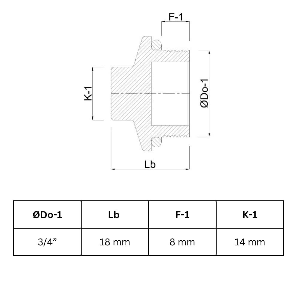 Gewindefitting Messing Stopfen 3/4" AG