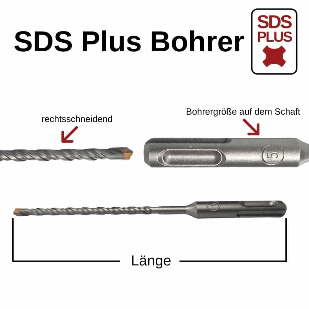 Hammerbohrer für SDS-PLUS 4-Schneider Ø 5,0mm x 110mm Länge