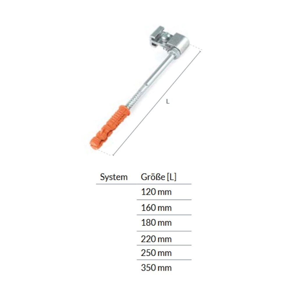 Haken für PVC-Bügel (Metall) 120mm