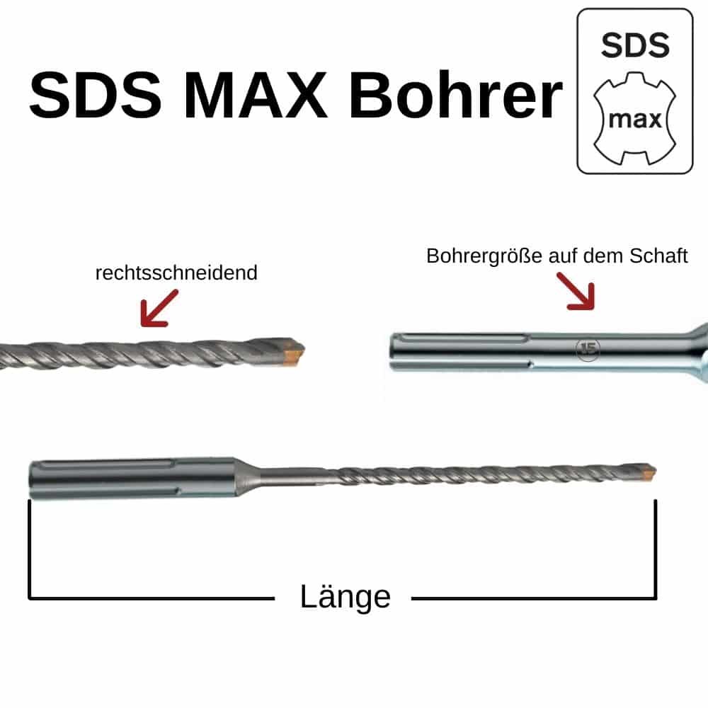 Hammerbohrer für SDS-MAX 4-Schneider Ø 20,0mm x 320mm Länge