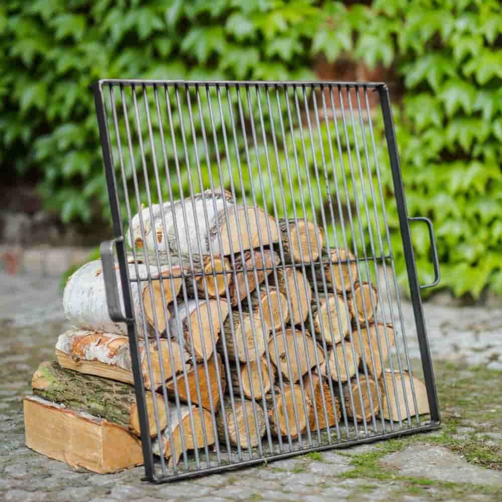 Grillrost aus Naturstahl 44 x 44 cm für Feuerschale 60 cm