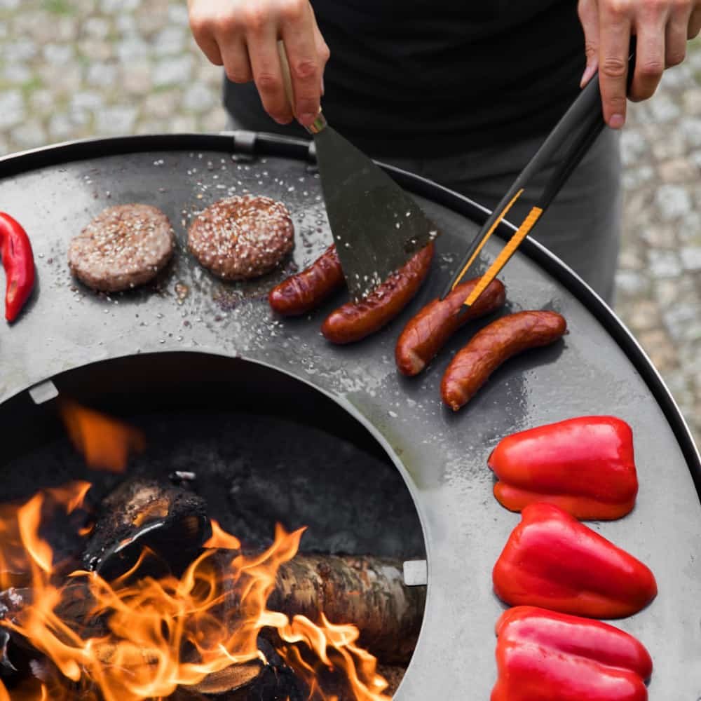 Grillplatte aus Naturstahl für Feuerschale 82 cm