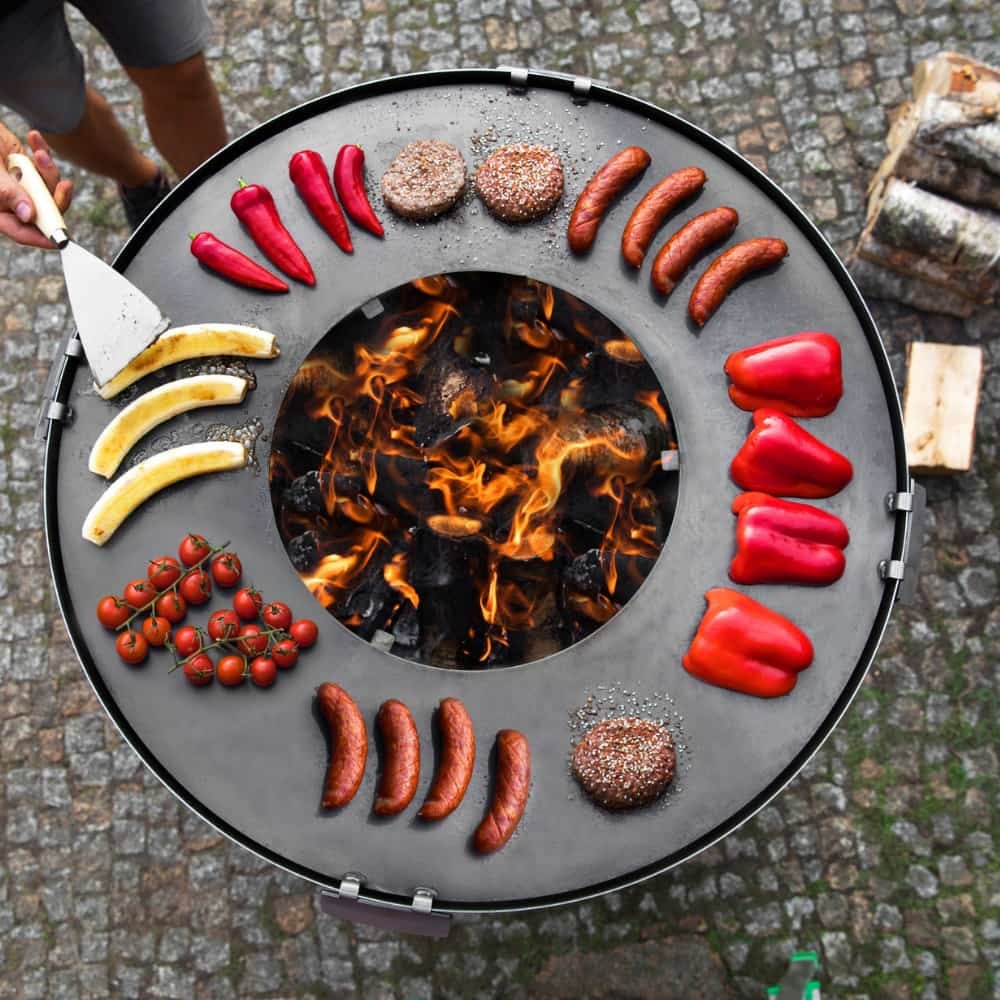 Grillplatte aus Naturstahl für Feuerschale 102 cm