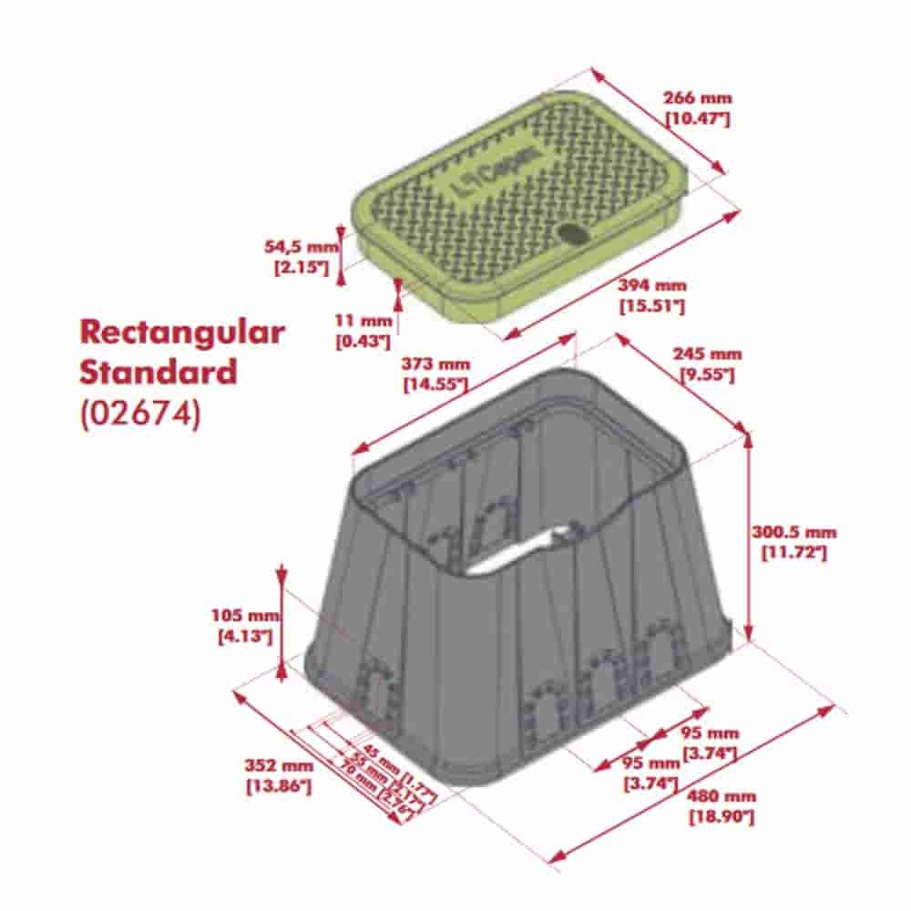 Ventilschacht viereckig Standard