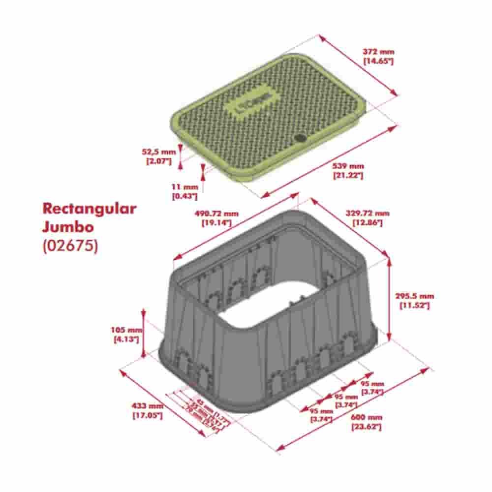 Ventilschacht viereckig Jumbo