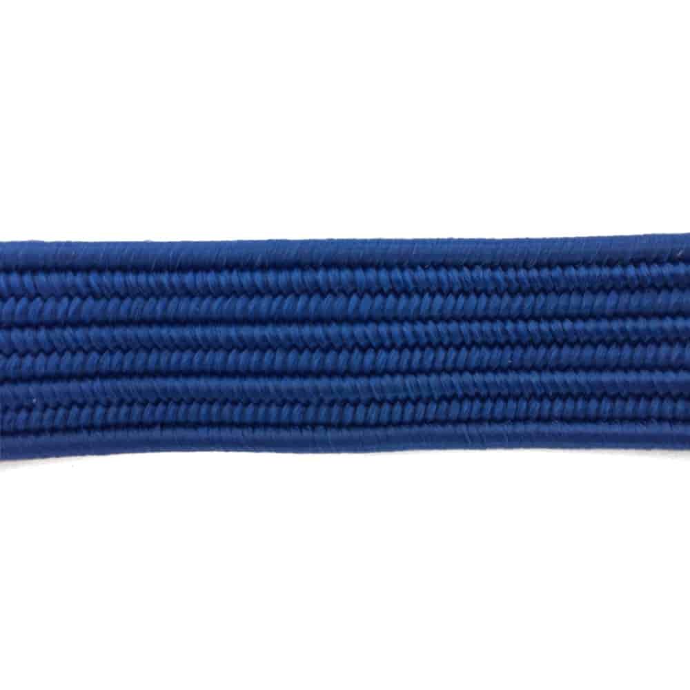 Flaches elastisches Band mit 2 extra starken Doppelhaken 80 cm Blau