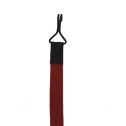 Flaches elastisches Band mit 2 extra starken Doppelhaken 150 cm Rot